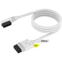 iCUE LINK Slim-Kabel, 600mm, 90° abgewinkelt weiß, 1 Stück