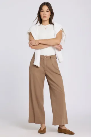 Teresa Schlagjeans mit hoher Taille und weitem Bein