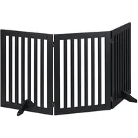 relaxdays Hundegitter Schwarzes Absperrgitter 70 cm, 3 Panel