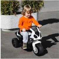 HOMCOM Elektro-Kindermotorrad Kinderfahrzeug Lizensiert von BMW S1000RR Kindermotorrad Stahl Schwarz, Belastbarkeit 20 kg, (1-tlg), L66 x B37 x H44 cm