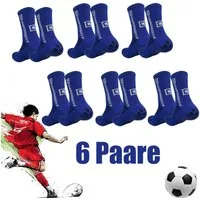 MOPUEA Sportsocken Sportsocken Fußballsocken Gummipunkten 6 Paare Rutschfest Atmungsaktiv