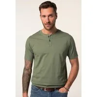 JP1880 T-Shirt Henley Bauchfit Halbarm Rundhals
