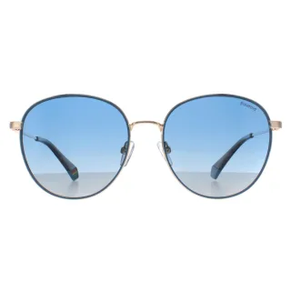 Polaroid Rund Unisex Gold Blau Blau Gradient Polarisiert PLD 6215/S/X