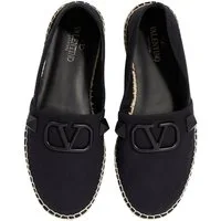 VALENTINO GARAVANI Herren Schuhe Canvas Loafers V-Logo Stud Slipper Espadrille Tonales V-Logo mit charakteristischen Stud
