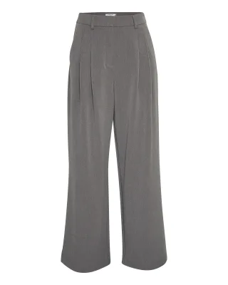 msch copenhagen - MSCHHenrika HW Pants grey melange - Gr. - XL