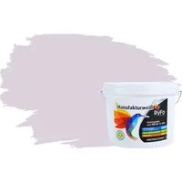RyFo Colors Wand- und Deckenfarbe Manufakturweiß Violetttöne, 1 L reicht für ca. 8 m², Deckkraft-/Nassabriebklasse 1, matt, atmungsaktiv, für Innenräume