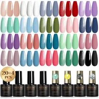Ophy Nagellack-Set 24-teiliges UV Gel Nagellack Set – inkl. 2 Unterlack & Base Coat, 1-tlg., perfekt für Nageldesign (UV/LED aushärtend)