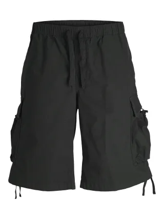 JACK&JONES - JPSTPARACHUTE JJZAYN CARGO SHORT LN black - Gr. - M