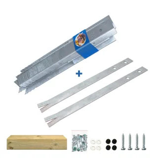 Stabiles Anker Set für Spielturm und Rutsche - 8-tlg. Bodenanker zum Einbetonieren - Winkelanker 50x4,5cm Rutschenanker 40x3cm Zubehör von Wickey