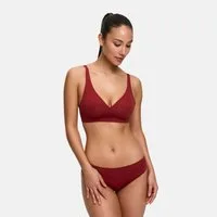cfab (creamy fabrics) Slip Slip mit Spitze, 3er Pack-Wine Red-2XL