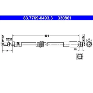 ATE Bremsschlauch vorne Ford Fusion