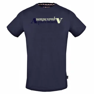 Aquascutum Reflexion Logo Marineblau T-Shirt