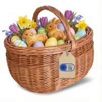 Creative Home Einkaufskorb Picknickkorb Weidenkorb mit Henkel Naturbraun Handgeflochten