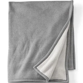 CashTouch Plaid, Herren,  Grau, Polyester/Viskose/Polyester-Mischung, by Lands' End