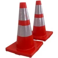 TRUTZHOLM Pylonen 2x Verkehrsleitkegel flexibel bruchsicher reflektierend Warnkegel