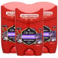 Old Spice Deo-Stift 3 x Old Spice Night Panther Deo Stick je 50ml ohne Aluminiumsalze