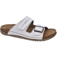 Fischer-Markenschuh Sarah Pantolette aus Nappalino (Lederimitat), mit Fleecefutter, gepolstertes Lederfußbett