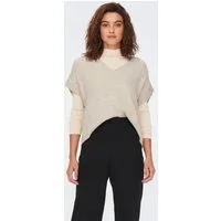 ONLY Kurzarmpullover ONLMELODY VEST KNT Materialmix, regular fit