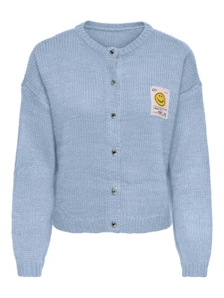ONLY - ONLMAILEY LS DETAIL O-NECK CARDI CS KNT Cashmere Blue - Gr. - XL