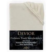 Devior Spannbettlaken aus 100% Nicki-Plüsch mit Cashmere-Touch, 190 g/m² mit Einlaufschutz, Nicki, Gummizug: Rundumgummizug, für Standardmatratzen bis 22cm - Spannbettlaken 90 x 200 cm kuschelig