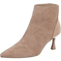 Ital-Design Damen Langschaftstiefel mit Blockabsatz und glattem Schaft High-Heel-Stiefelette (92214596) Pfennig-/Stilettoabsatz Stiefeletten in Hellbraun