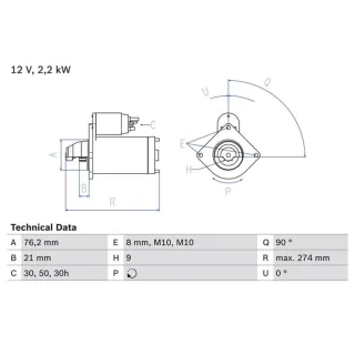 Bosch Anlasser 2,2 kW BMW 3er 5er