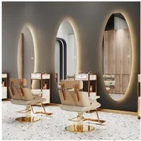 WDWRITTI Spiegel groß für Friseurladen Hotel Garderobe & Flur Schlafzimmer Wohnzimmer (Wandspiegel mit LED Beleuchtung, 1-St., 165x60, 145x60, 165x65, 150x50), 3Lichtfarben, Dimmbar, Memory-Funktion