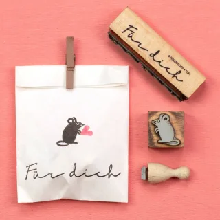 Perlenfischer Stempel Tiere: MAUS stehend 2