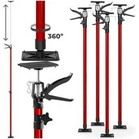 tectake Montageklemme 4er-Set Teleskopstützen, B: 7,00 cm, L: 18,00 cm, stufenlos höhenverstellbar