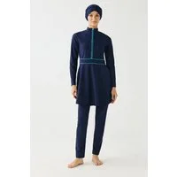 C&CITY Badeanzug Vollschutz 3-teiliges Badeanzug 6186 Schwarz
