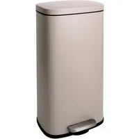 SVITA Mülleimer TQ, Fußpedal, Inneneimer herausnehmbar, Stahl, 30L, Taupe