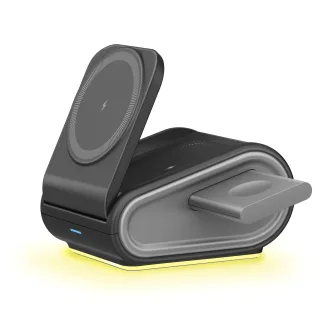OJD-133 15W Magnetic Wireless Charger Fast Wireless Charging Stand with Night Light for Smart Phones for iPhone 17 17Pro