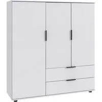 Wimex Wäscheschrank Easy Plus Kleiderschrank Garderobe 2 Schubladen, 81 oder 130cm breit in verschiedenen Farben, moderne Optik mit schwarzen Metallgriffen