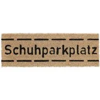 relaxdays Fußmatte Kokos Fußmatte Schuhparkplatz schmal, Höhe: 15 mm