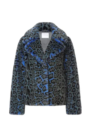 Rich & Royal - Leo Faux Fur Jacket bluebelle - Gr. - 38