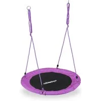 relaxdays Nestschaukel 110 cm, lila