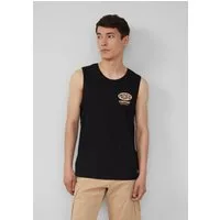 s.Oliver Kurzarmshirt T-Shirt Tanktop aus Baumwollle mit Frontprint