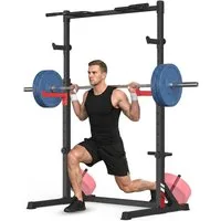 Gywowken Squat Rack Kraftturm - Verstellbare Hantelständer - Trainingsstation Multi, (Set, Gewichtheben Bankdrücken bis 300 kg), Multifunktions Barbell Rack - Kraftstation für für Sportstudio Zuhause