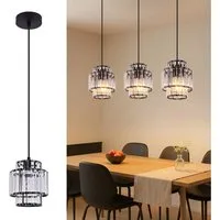 Nettlife Pendelleuchte Glas Kristall 1 Flammig E27 Hängeleuchte Ohne Leuchtmittel, ohne Leuchtmittel, für Esstisch Moderne Esszimmerlampe Wohnzimmer Küche