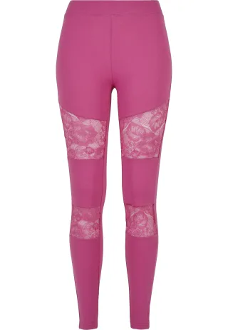 URBAN CLASSICS Leggings "Urban Classics Damen Ladies Laces Inset Leggings"
