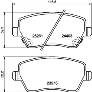 Hella Bremsbel?ge vorne Nissan Micra Note