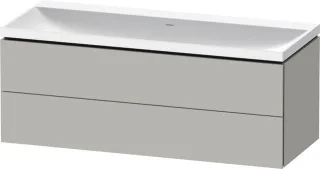 Duravit L-Cube c-shaped Set wandhängend Betongrau Matt 1200x480x480 mm - LC6953N07070000 LC6953N07070000