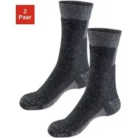 H.I.S Wandersocken Wandersocken Herren, Atmungsaktive Wintersocken (Packung, 2-Paar, Crew Sock) mit extra Stützfunktion und Polsterung