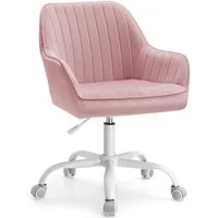 SONGMICS Bürostuhl Schminkstuhl, Homeoffice Stuhl, höhenverstellbar, Breite 62 cm, Schreibtischstuhl