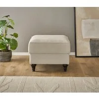 OTTO home Hocker Westminster mit hochwertigem Microfaserbezug, Passend zur Serie WESTMINSTER, Federkern-Polsterung, gedrechselter Fuß