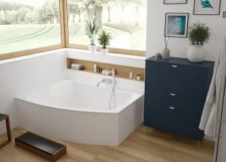 Hoesch Badewanne Largo asymmetrisch 1800x1300 links 3694.010
