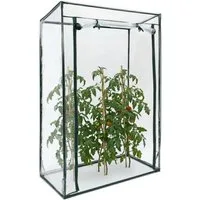 relaxdays Gewächshaus für Tomaten mit Schrägdach, PVC