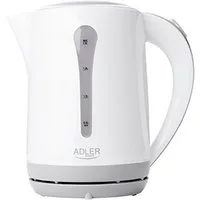 Adler Wasserkocher AD 1244 XXL-Wasserkocher 2,5 L, 2200 W, 360°-Basis - Weiß, 2,5 l, 2200 W