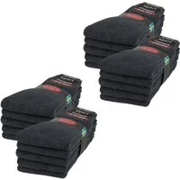 sockenkauf24 Tennissocken 10, 20, 30 Paar Sportsocken Arbeitssocken Herren & Damen (Anthazit, 20-Paar, 39-42) Socken Baumwolle 10100