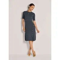 MADELEINE Strickkleid Elegantes Kleid mit Zierknöpfen Kleid mit Rundhalsausschnitt, knieumspielende Länge, halblange Ärmel